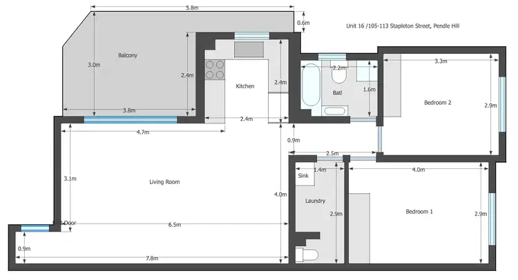Floorplan of Homely unit listing, 16/105-113 Stapleton Street, Pendle Hill NSW 2145