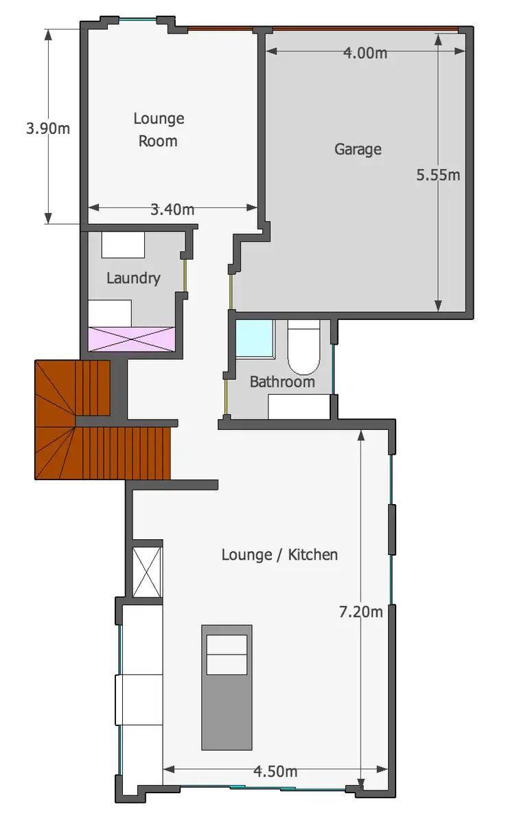 Floorplan of Homely semi-detached listing, 2B-2C Gregory Street, Greystanes NSW 2145