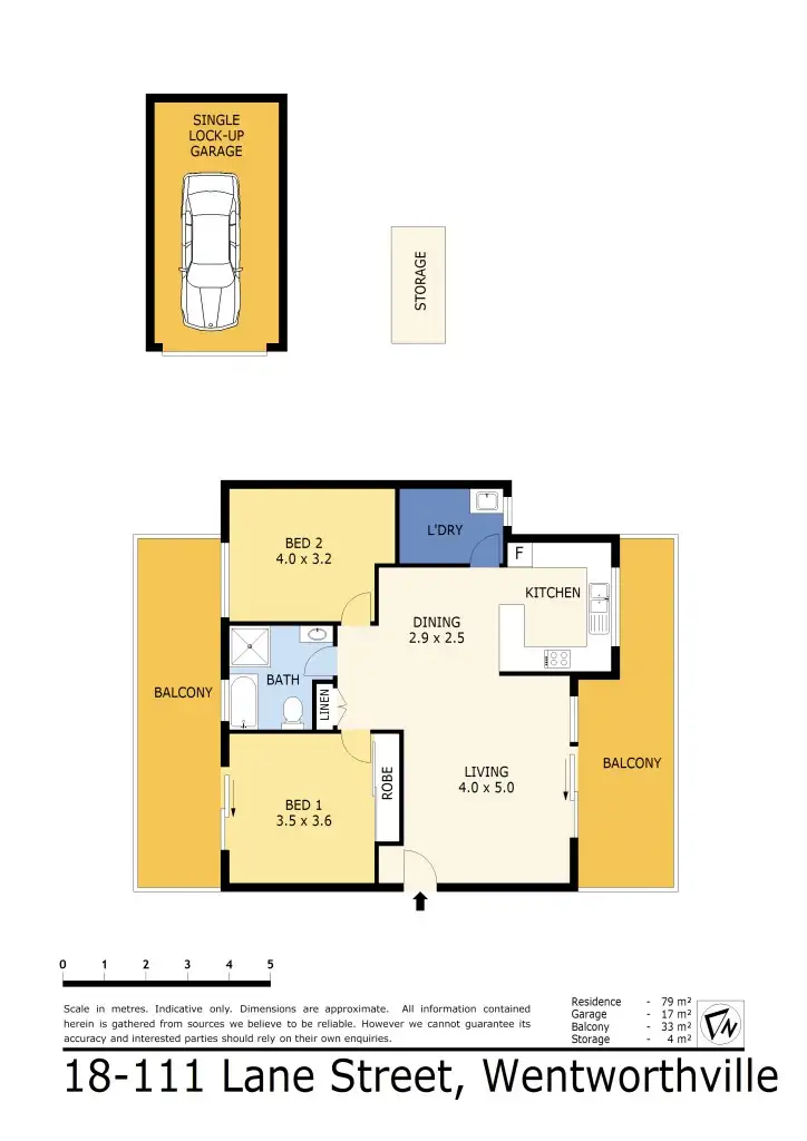 Floorplan of Homely unit listing, 18/111 Lane St, Wentworthville NSW 2145