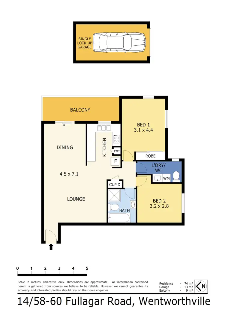 Floorplan of Homely unit listing, 14/58-60 Fullagar Rd, Wentworthville NSW 2145