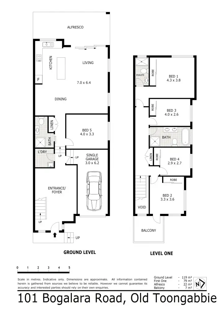 Floorplan of Homely semi-detached listing, 101 Bogalara Rd, Old Toongabbie NSW 2146