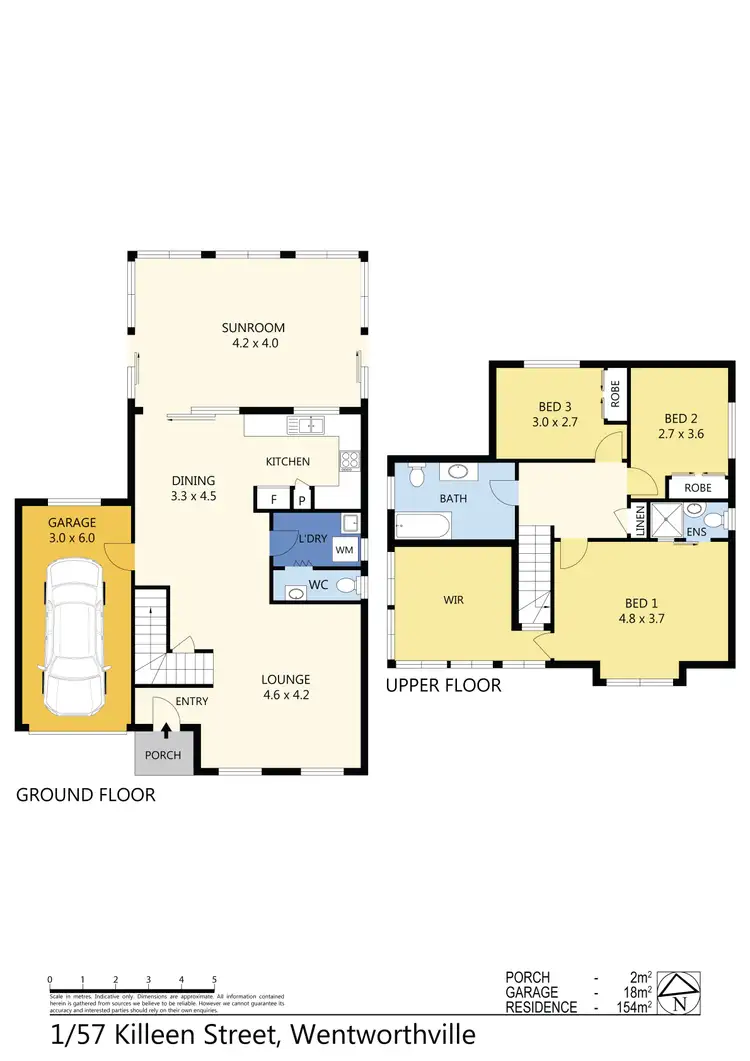 Floorplan of Homely townhouse listing, 1/57 Killeen street, Wentworthville NSW 2145