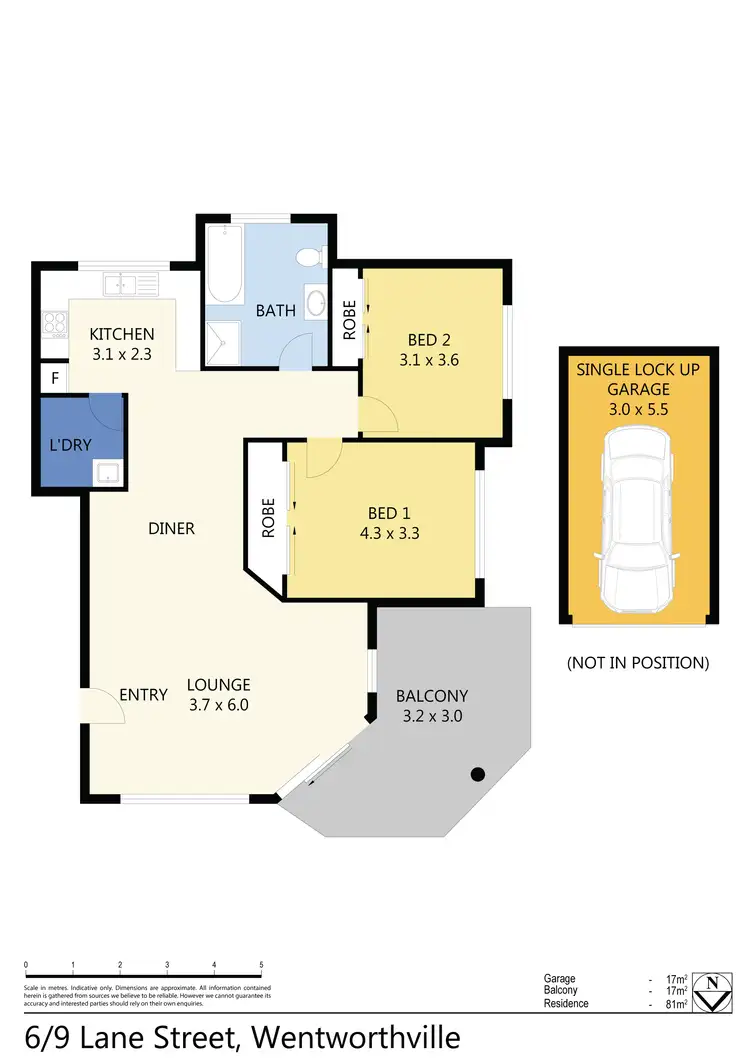 Floorplan of Homely unit listing, 6/9 Lane Street, Wentworthville NSW 2145