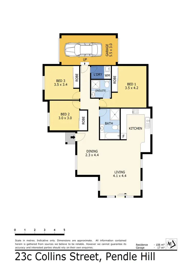 Floorplan of Homely villa listing, 23C Collins Street, Pendle Hill NSW 2145