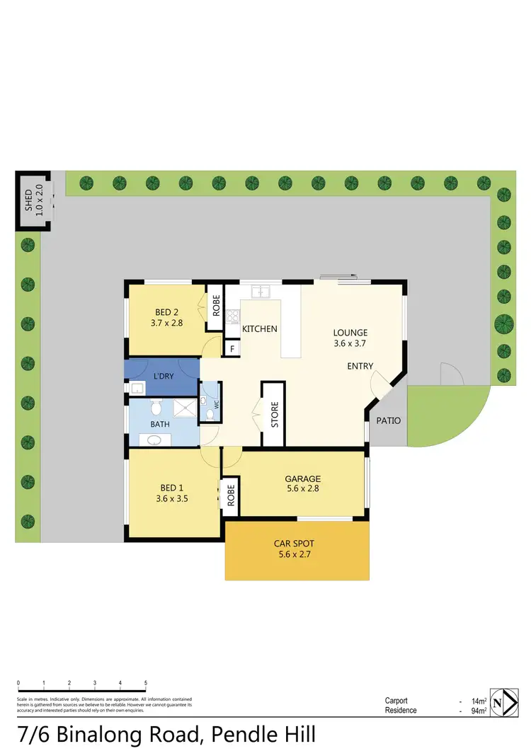 Floorplan of Homely villa listing, 7/6 Binalong Road, Pendle Hill NSW 2145