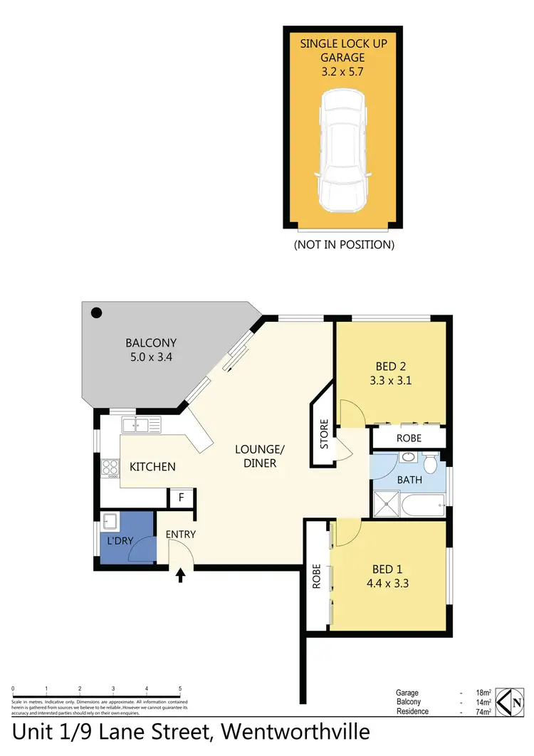 Floorplan of Homely unit listing, 1/9 Lane Street, Wentworthville NSW 2145