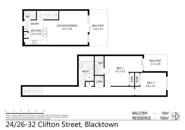 Floorplan of Homely unit listing, 24/26-34 Clifton Street, Blacktown NSW 2148
