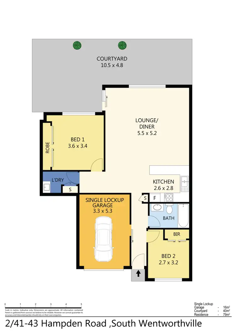 Floorplan of Homely villa listing, 2/41 Hampden Road, South Wentworthville NSW 2145