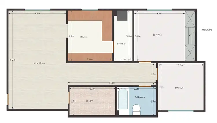 Floorplan of Homely unit listing, 9/25-27 Lane Street, Wentworthville NSW 2145