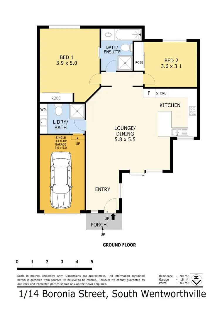 Floorplan of Homely villa listing, 14D Boronia Street, South Wentworthville NSW 2145
