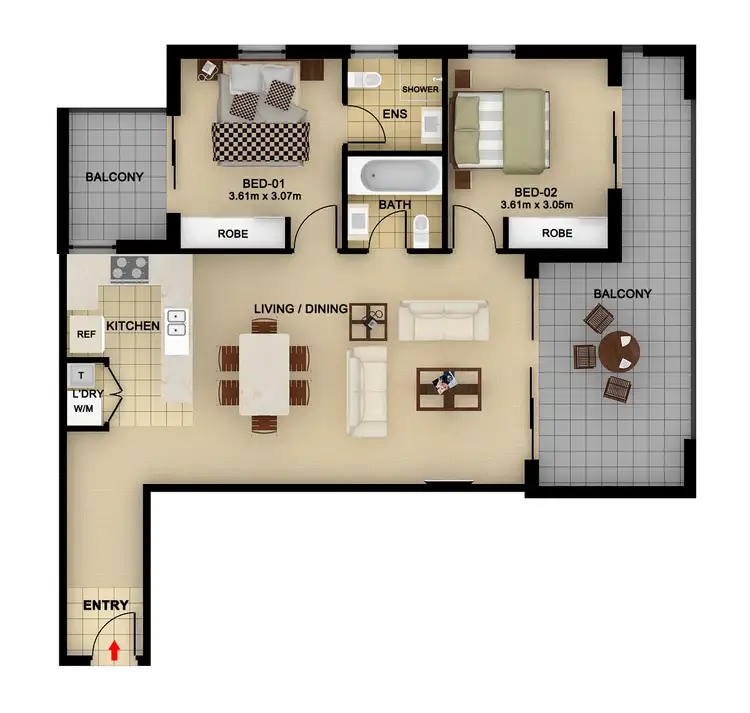Floorplan of Homely unit listing, Lot 10, 62-64 Veron Street, Wentworthville NSW 2145