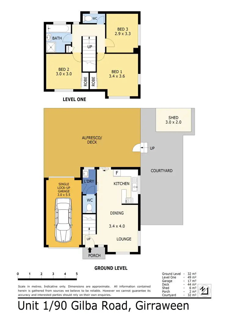 Floorplan of Homely townhouse listing, 1/90 Gilba Road, Girraween NSW 2145