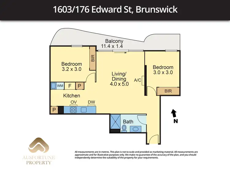 Floorplan of Homely apartment listing, 1603/176 edward st, Brunswick East VIC 3057
