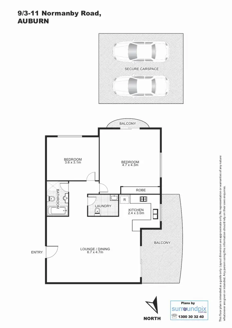 Floorplan of Homely unit listing, 9/3-11 Normanby Road, Auburn NSW 2144