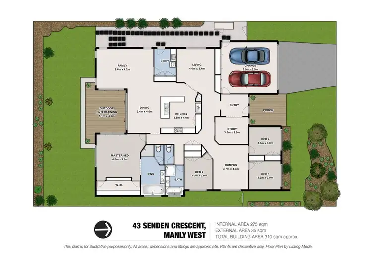 Floorplan of Homely house listing, 43 Senden Crescent, Manly West QLD 4179