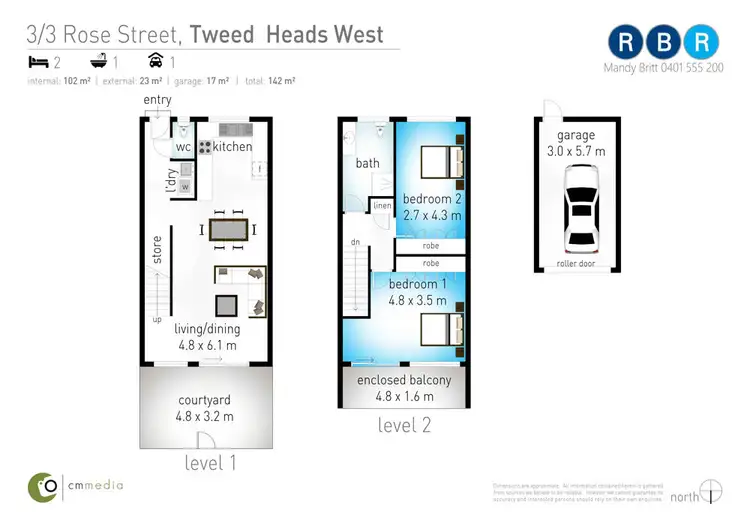 Floorplan of Homely unit listing, 3/3 Rose Street, Tweed Heads West NSW 2485