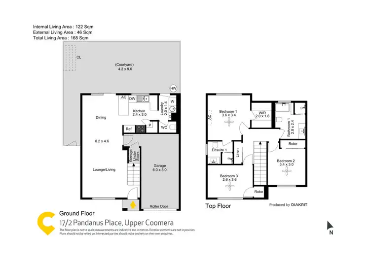 Floorplan of Homely townhouse listing, 17/2 Pandanus Place, Upper Coomera QLD 4209
