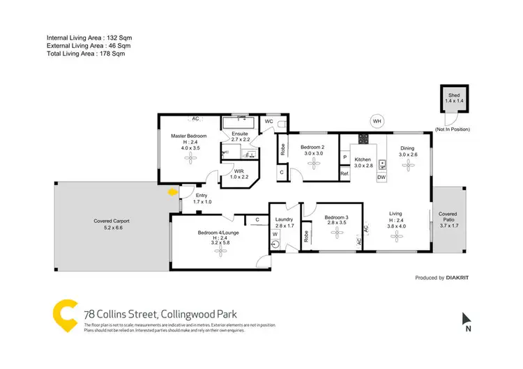 Floorplan of Homely house listing, 78 Collins Street, Collingwood Park QLD 4301