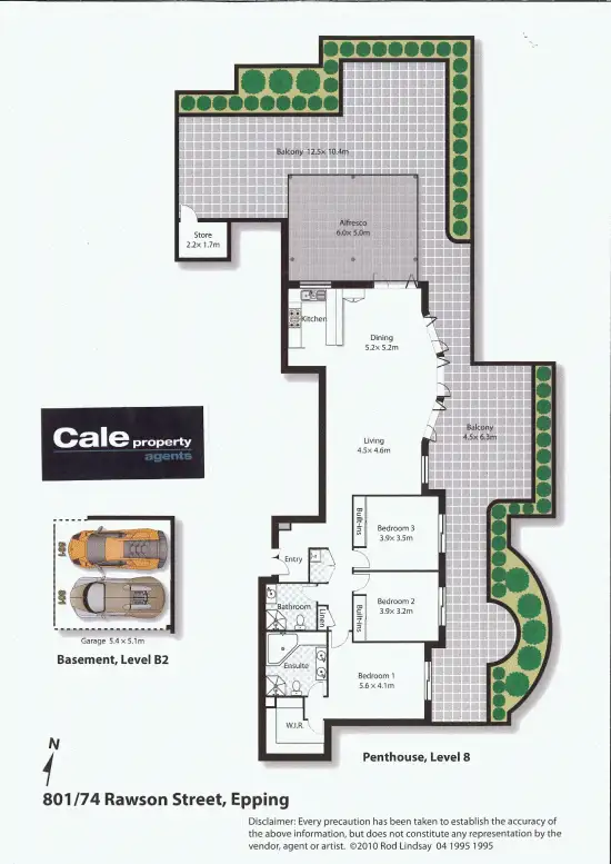 Floorplan of Homely apartment listing, 801/76 Rawson Street, Epping NSW 2121