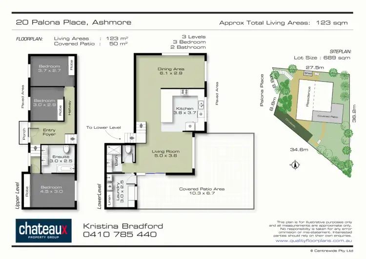 Floorplan of Homely house listing, 20 Palona Place, Ashmore QLD 4214