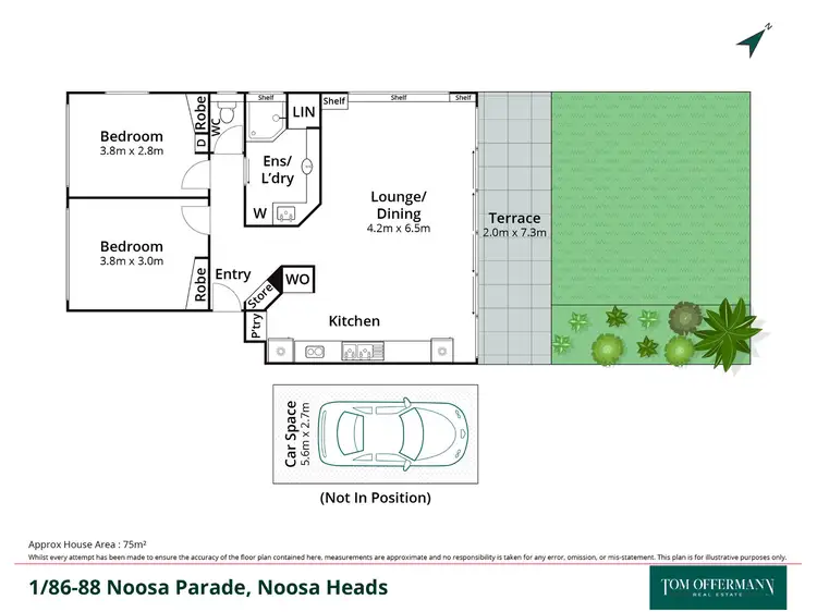 Floorplan of Homely unit listing, 1/86 Noosa Parade, Noosa Heads QLD 4567