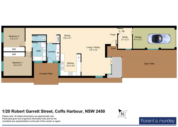 Floorplan of Homely villa listing, 1/20 Robert Garrett St, Coffs Harbour NSW 2450