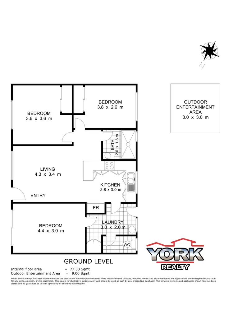 Floorplan of Homely unit listing, 2/429 Stenner Street, Harristown QLD 4350