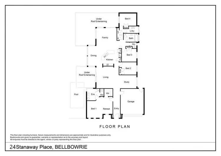 Floorplan of Homely house listing, 24 Stanaway Place, Bellbowrie QLD 4070