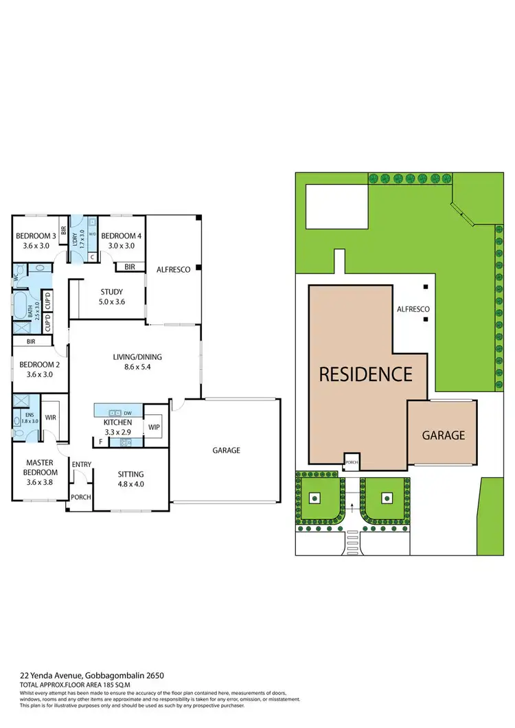 Floorplan of Homely house listing, 22 Yenda Avenue, Gobbagombalin NSW 2650
