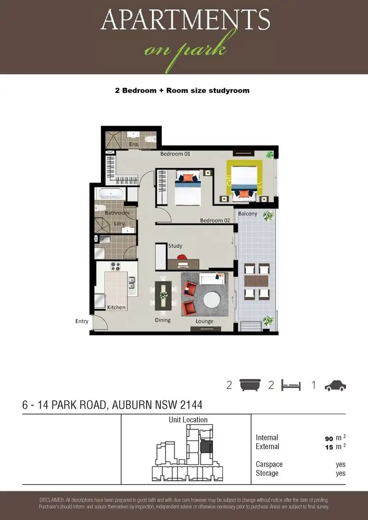 Floorplan of Homely unit listing, 95/6-14 Park Road, Auburn NSW 2144