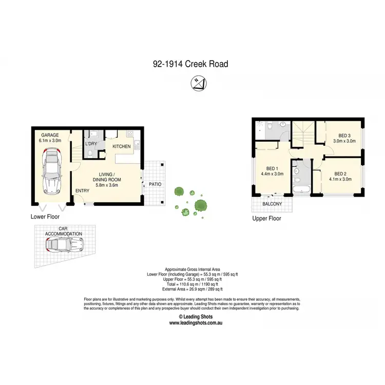 Floorplan of Homely townhouse listing, 92/1914 Creek Road, Cannon Hill QLD 4170