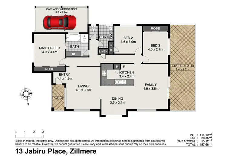Floorplan of Homely house listing, 13 Jabiru Place, Zillmere QLD 4034