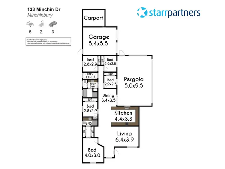 Floorplan of Homely house listing, 133 Minchin Drive, Minchinbury NSW 2770