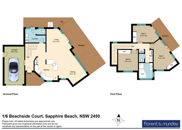 Floorplan of Homely villa listing, 1/6 Beachside Ct, Sapphire Beach NSW 2450