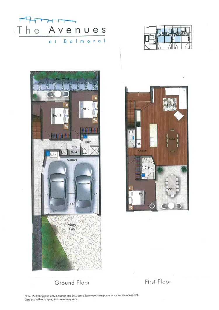 Floorplan of Homely townhouse listing, 13 Sixth Avenue, Balmoral QLD 4171