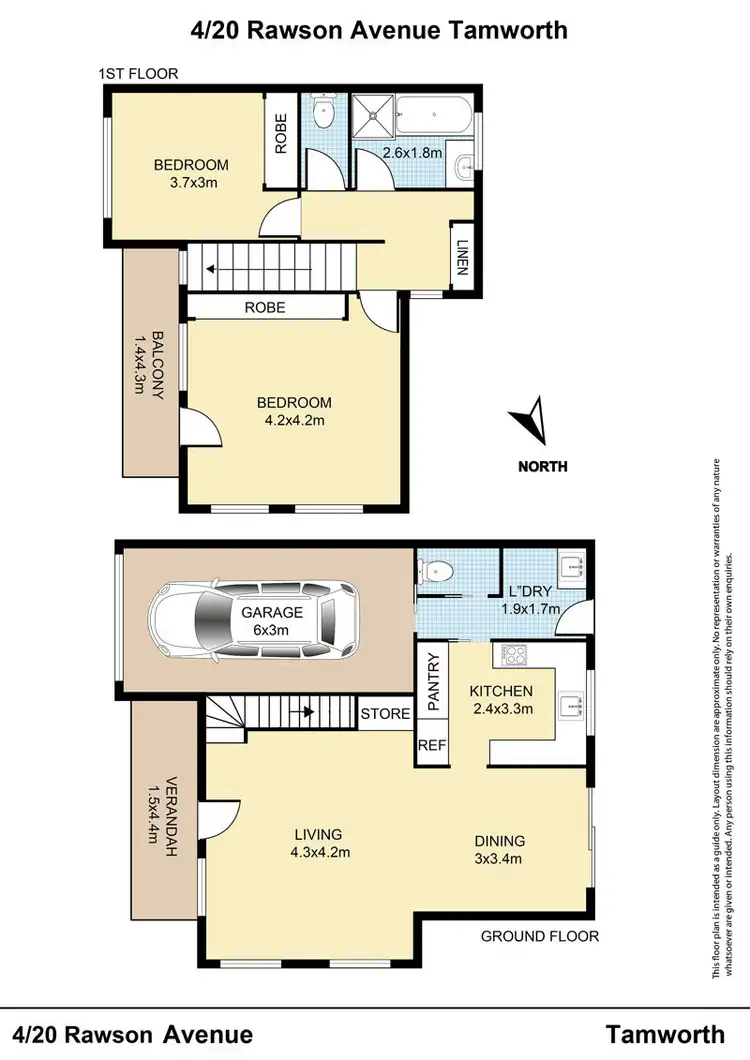 Floorplan of Homely unit listing, 4/20 Rawson Avenue, Tamworth NSW 2340