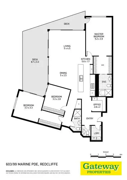 Floorplan of Homely unit listing, 603/99 MARINE PDE, Redcliffe QLD 4020