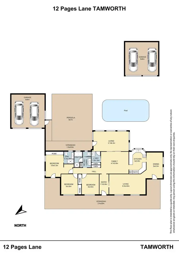 Floorplan of Homely house listing, 12 Pages Lane, Tamworth NSW 2340