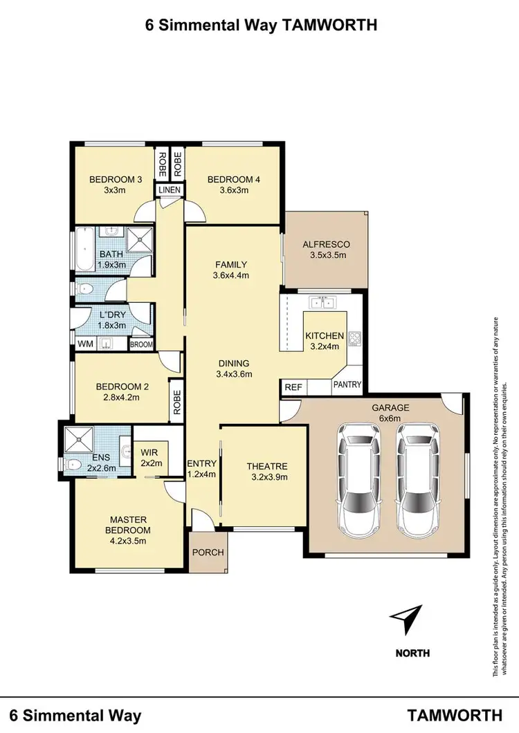 Floorplan of Homely house listing, 6 Simmental Way, Tamworth NSW 2340