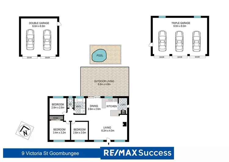 Floorplan of Homely house listing, 9 Victoria Street, Goombungee QLD 4354