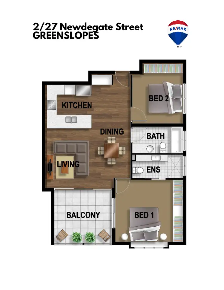 Floorplan of Homely unit listing, 2/27 Newdegate Street, Greenslopes QLD 4120