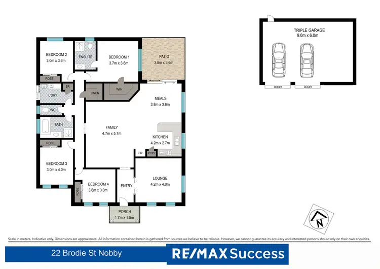 Floorplan of Homely house listing, 22 Brodie Street, Nobby QLD 4360