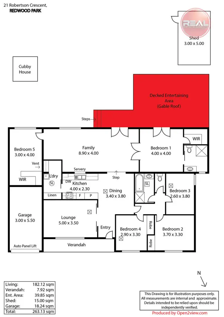 Floorplan of Homely house listing, 21 Robertson Crescent, Redwood Park SA 5097