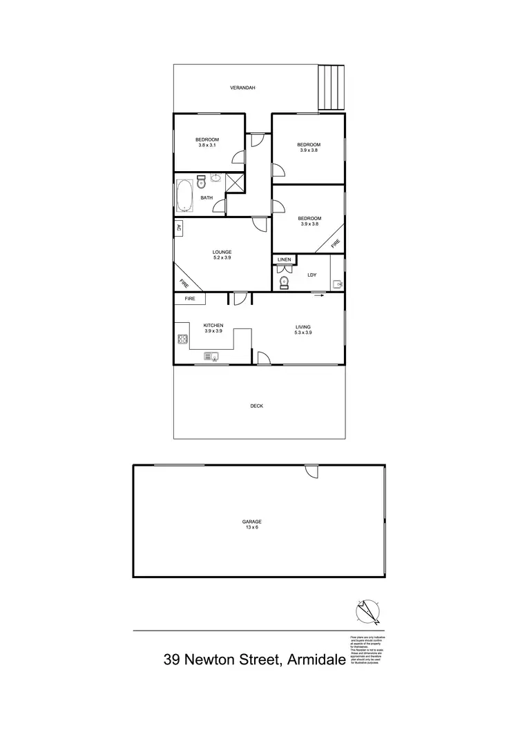 Floorplan of Homely house listing, 39 Newton Street, Armidale NSW 2350