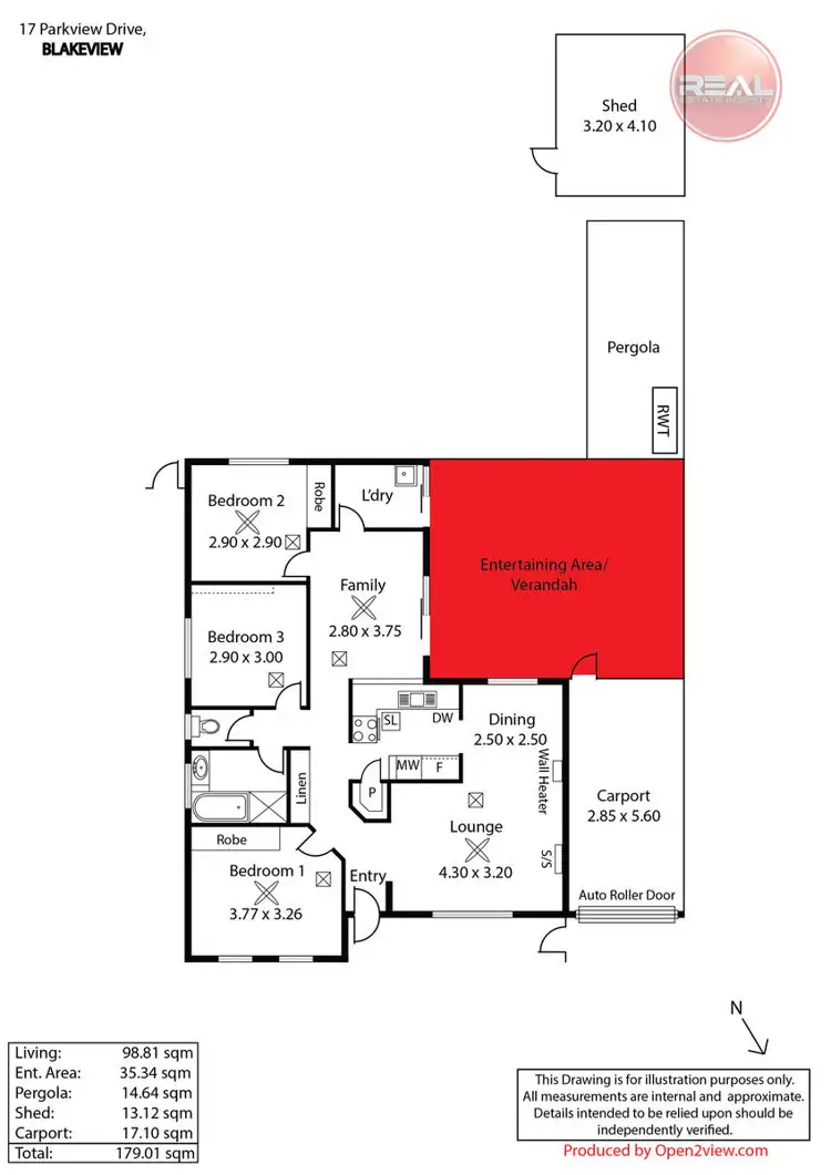 Floorplan of Homely house listing, 17 Parkview Drive, Blakeview SA 5114