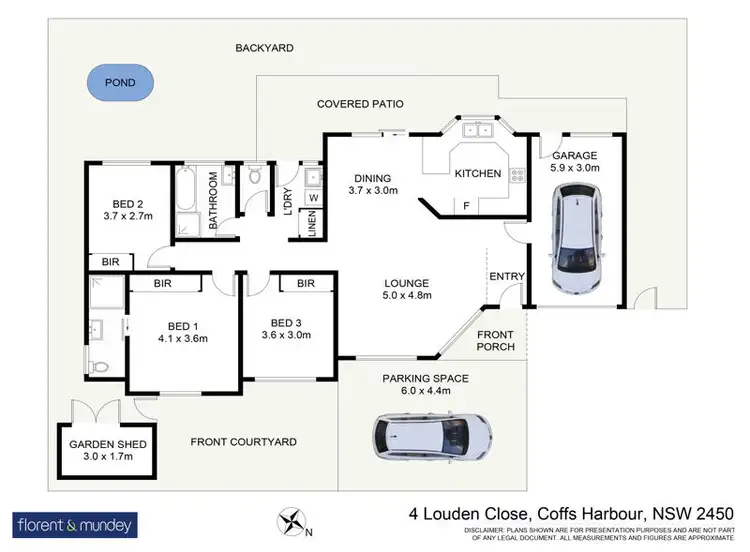 Floorplan of Homely house listing, 4 Louden Cl, Coffs Harbour NSW 2450
