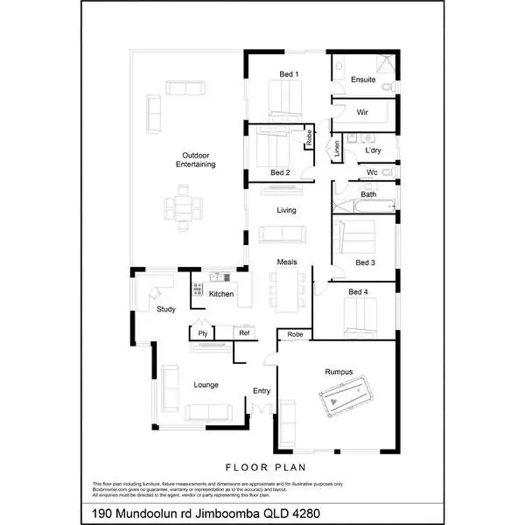 Floorplan of Homely rural property listing, 190 Mundoolun rd, Jimboomba QLD 4280