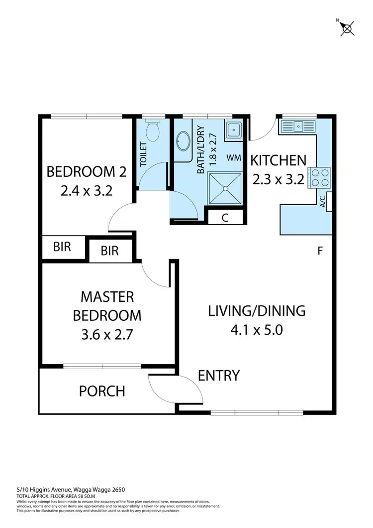 Floorplan of Homely house listing, 5/10 Higgins Avenue, Wagga Wagga NSW 2650