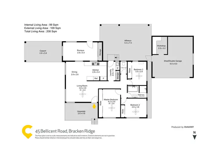 Floorplan of Homely house listing, 45 Bellicent Road, Bracken Ridge QLD 4017