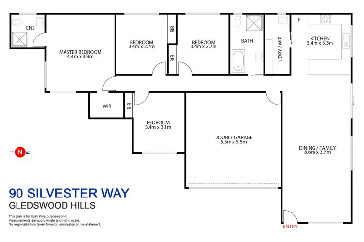 Floorplan of Homely house listing, 90 Silvester Way, Gledswood Hills NSW 2557